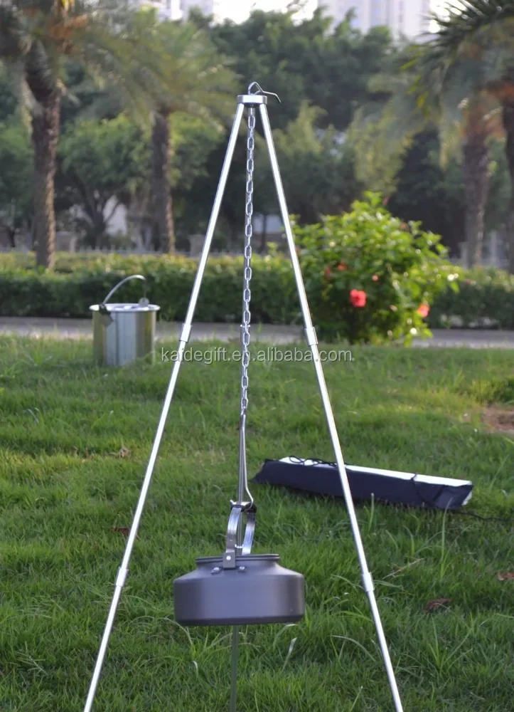 Portable Camping Aluminum Tripod Stand For Outdoor Cooking