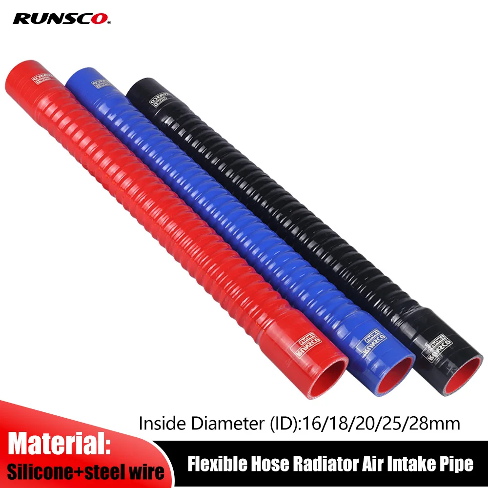 ID16 18 20 25 28mm Silicone Flexible Hose Water Pipe Radiator Tube Air Intake High Pressure Rubber Joiner Pipe silicone hose intercooler hose air intake hose