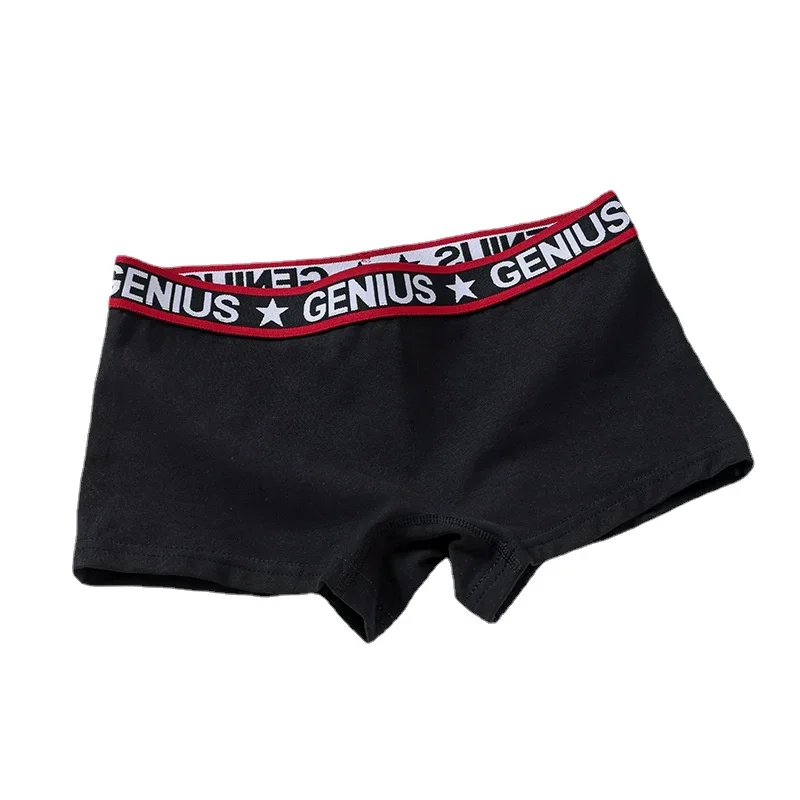 HaleyChan-ropa interior de algodón para mujer, Calzoncillos Bóxer