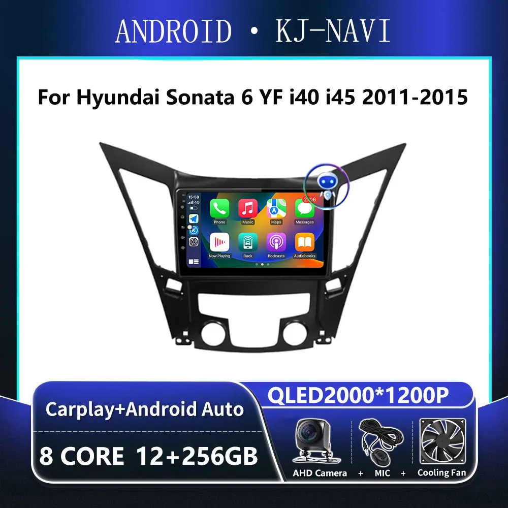 

Android 14 Carplay For Hyundai Sonata 6 YF i40 i45 2011- 2015 Audio Stereo Car Radio Multimedia Player GPS Navigation 2 din 4G