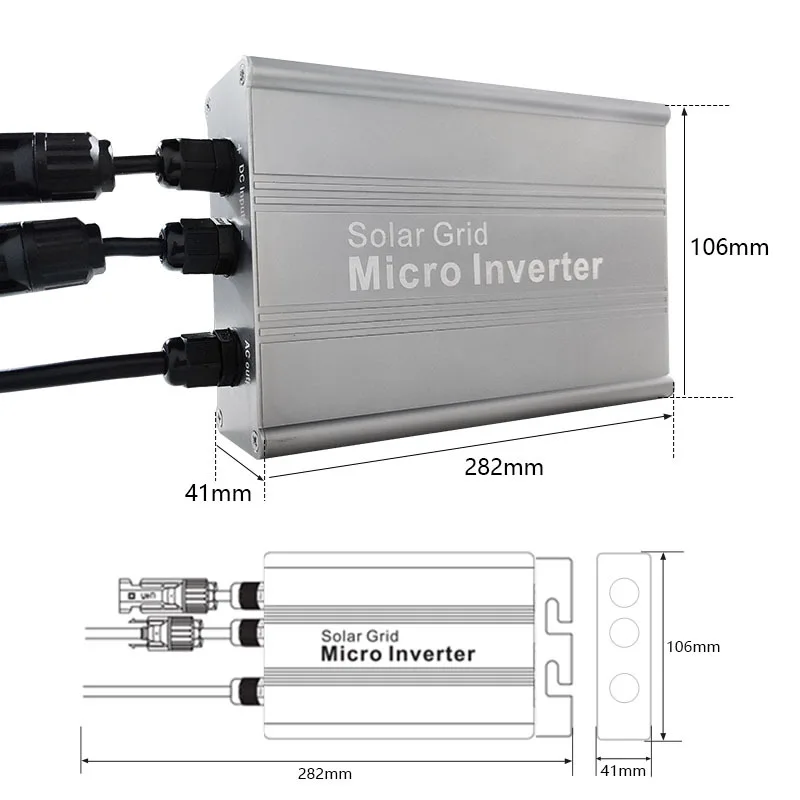 500W 600W 700W MPPT Solar Grid Tie Micro Inverter DC 18-50V to AC