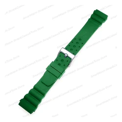 Waterproof Silicone Sport Watch Straps - Durable Rubber Replacement Bracelet - 22mm (Green)