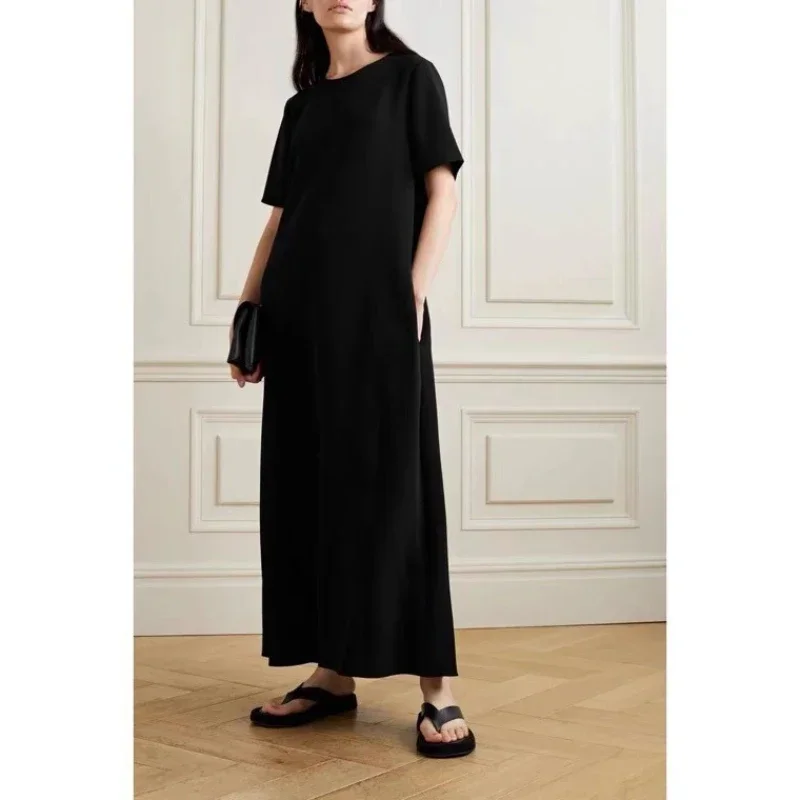 

ROW 2023 Spring/Summer New Bullet Black Triacetic Acid Short Sleeve Dress