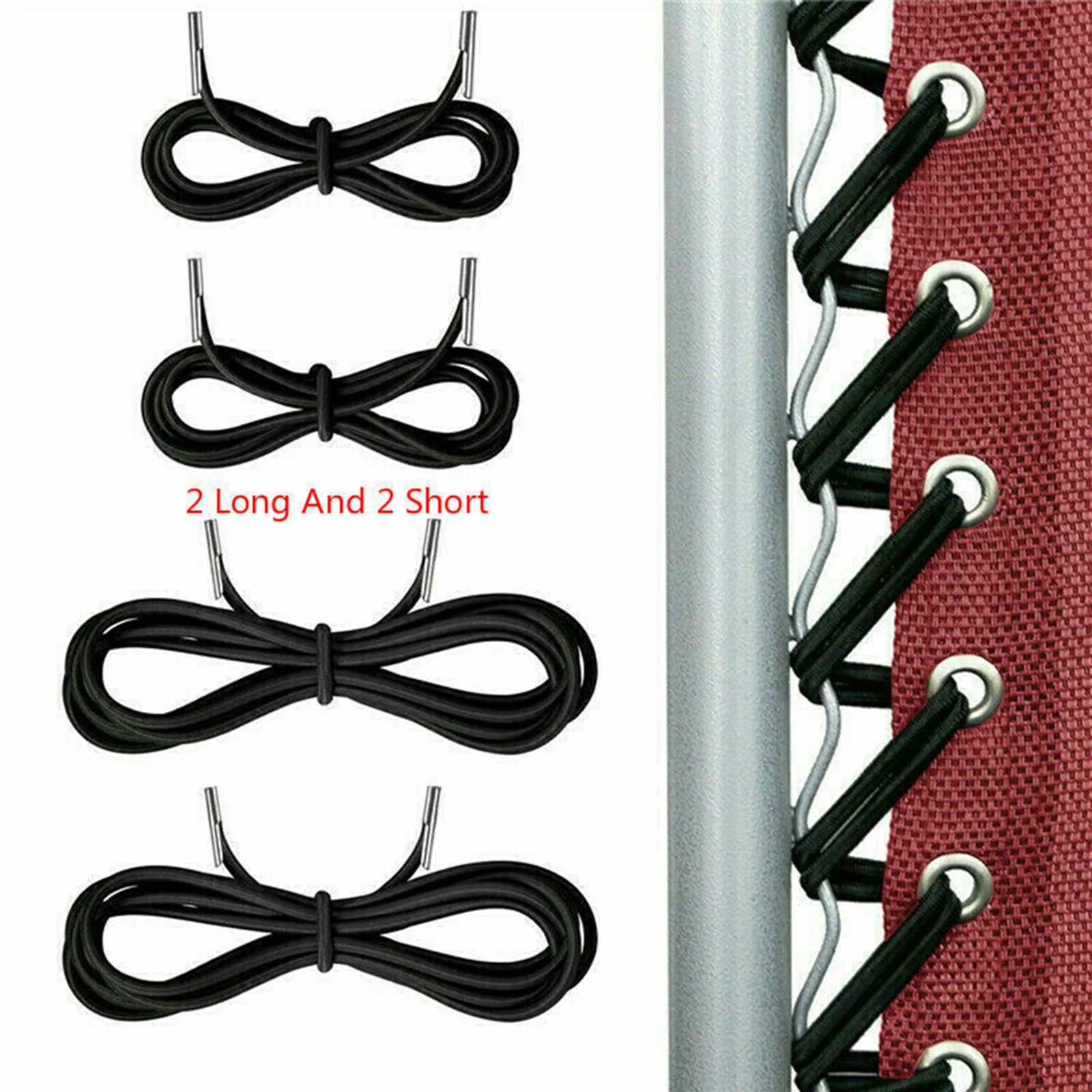 

4pc Elastic Bungee Rope Cord For Reclining Garden Sun Lounger Chair Folding Chair For Zero Gravity Chair Recliner Camping Tool