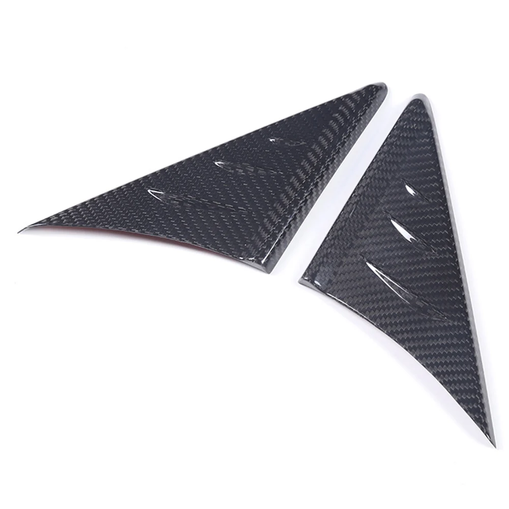 

Real Carbon Fiber Exterior Rear View Mirror Cover Corner Side A-pillar Triangle Cover For Toyota For Supra A90 2019-2022