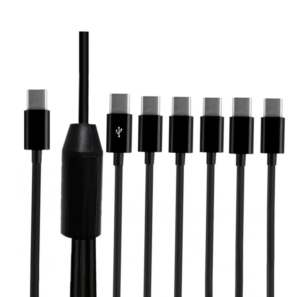 USB-C Male Splitter Y Adapter Cable for Data Sync and Charging - Multiple Lengths Available