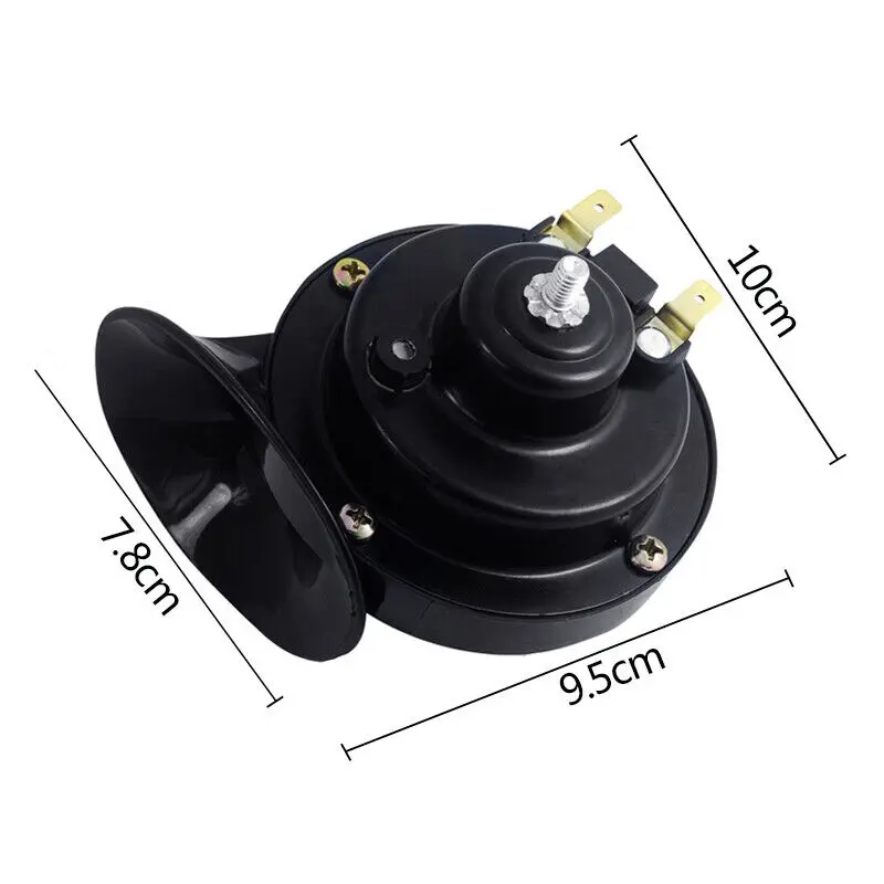 12V Super Loud Car 300DB Dual Tone Snail Electric Air Horn Siren For Motorcycle