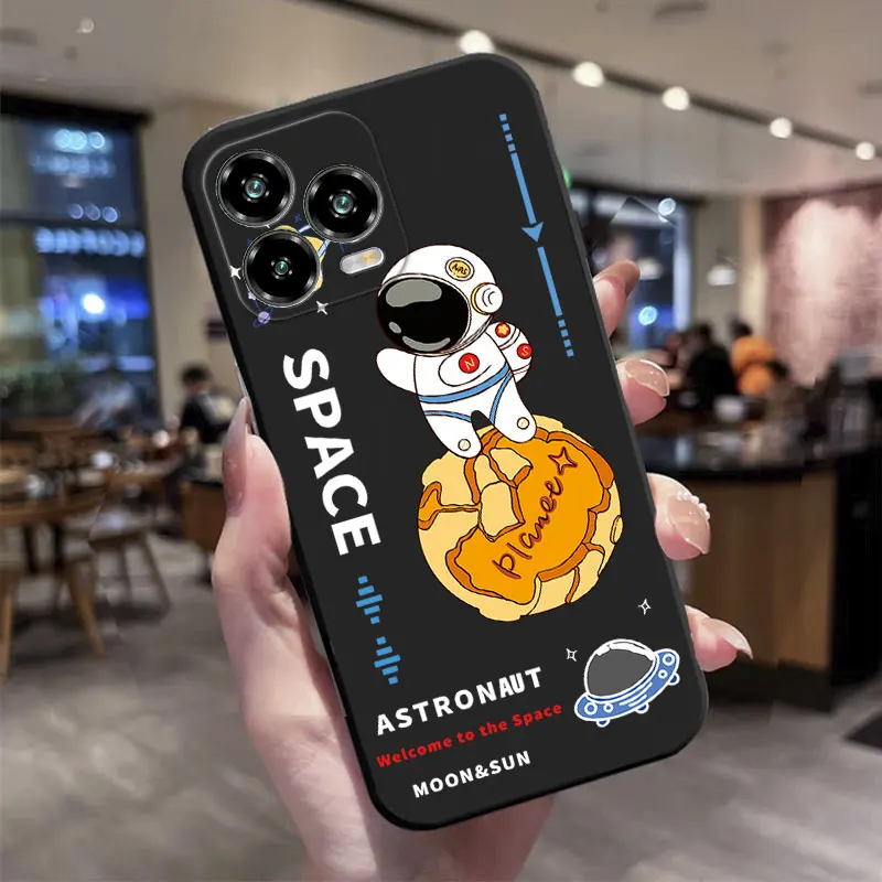 Astronaut Design Shockproof Silicone Soft TPU Phone Case