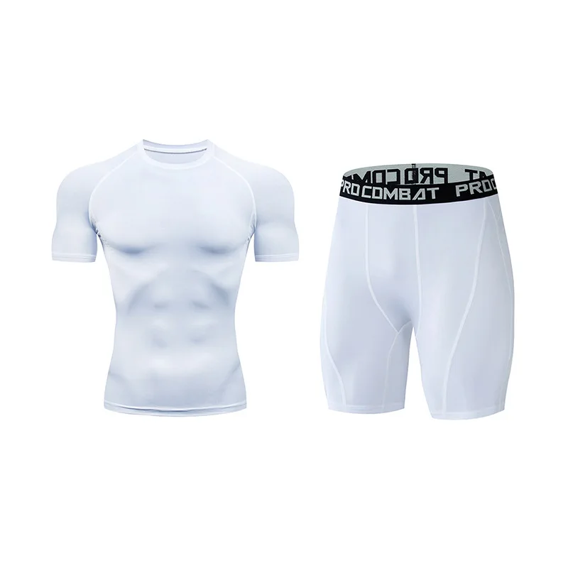 Men Sportswear Gym Fitness Suits Training Jogging Sport Tights Clothing Running Tracksuit Men