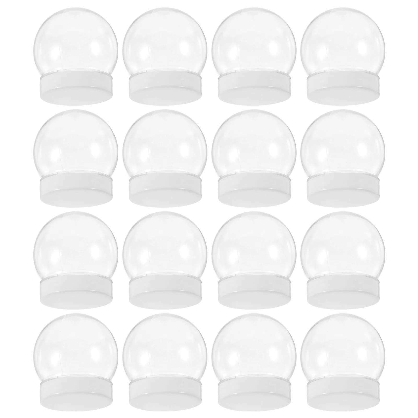 

20 Pcs Transparent Snowball Jar Christmas Snowglobe Plastic Sweet Jars Souvenir