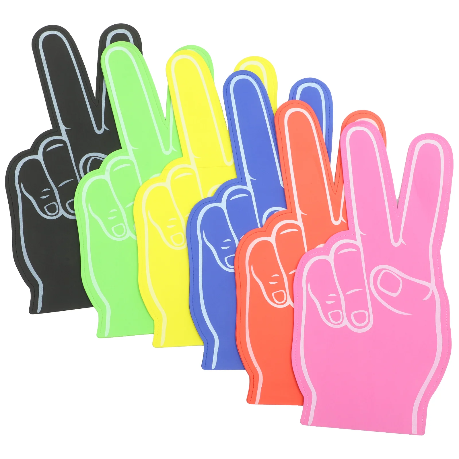 6 Pcs Funny Foam Finger Cheering Clapper Sports Party Favors Giant Fingers for Cheerleading Props