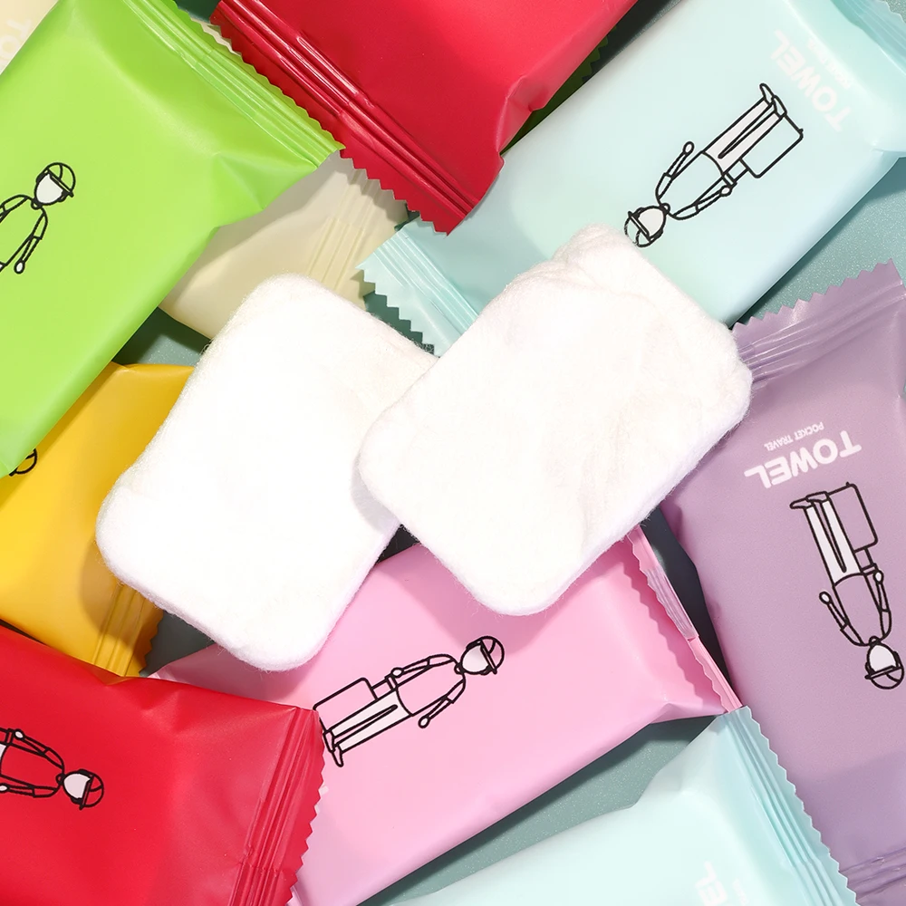 Disposable Compressed Towels Portable Travel Towel Thickened Compressed Face Cleansing Beauty Square Towel Bathroom Washcloth 4