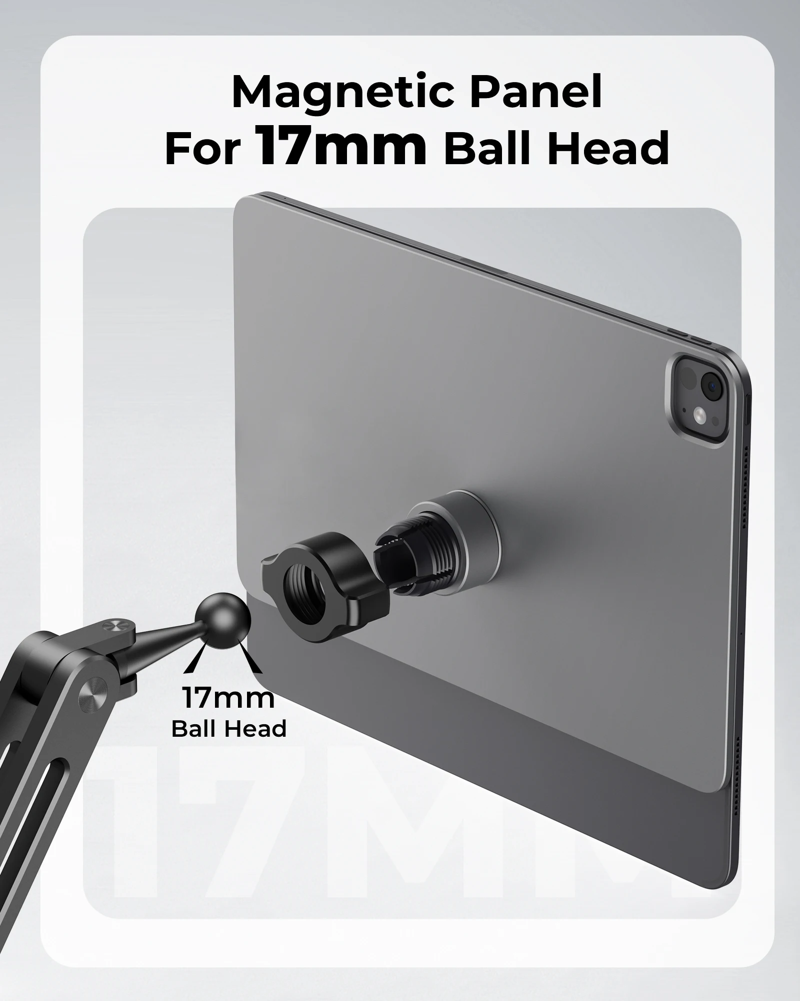 KUXIU アルミ合金タブレットスタンド、ポータブルモニター用調節可能な