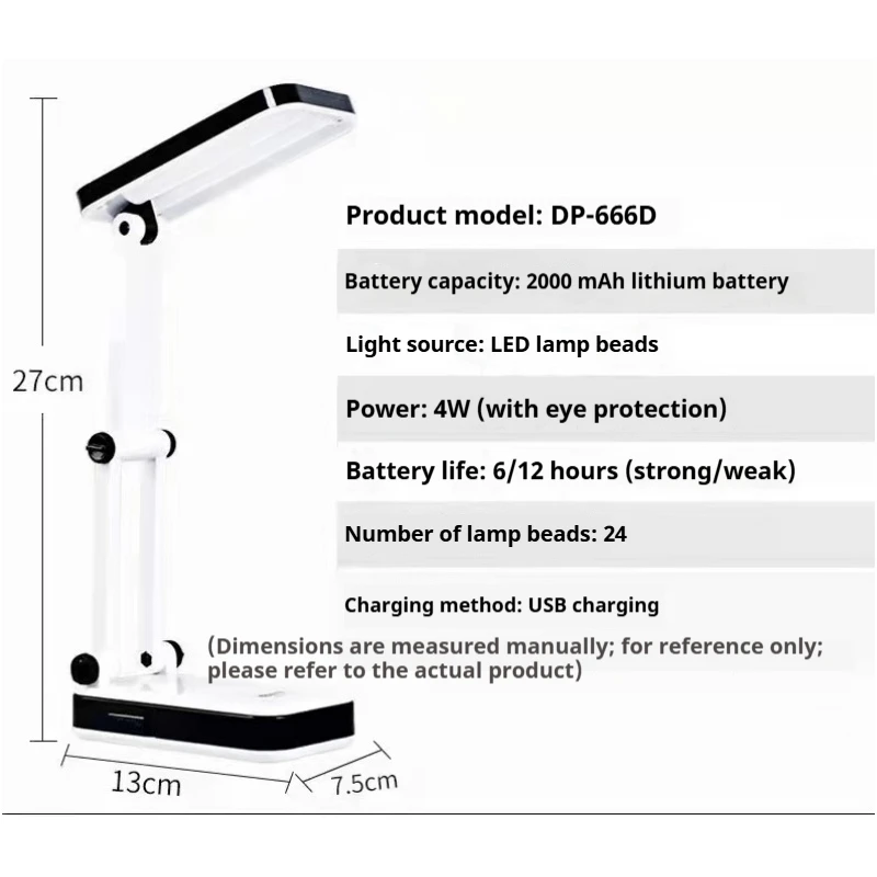Led book light Foldable Desk Lamp TYPE-C Interface Charging Table Lamp Eye-protecting study lamp light small bedside lamp