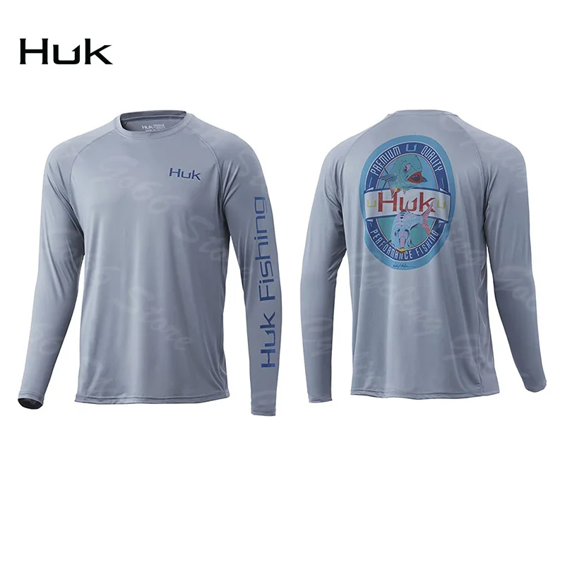 HUK Performance Fishing Shirt for Men Quick Dry Fishing Apparel Long Sleeve  Summer Outdoor UPF 50+ Plus Size Activities Tops - AliExpress