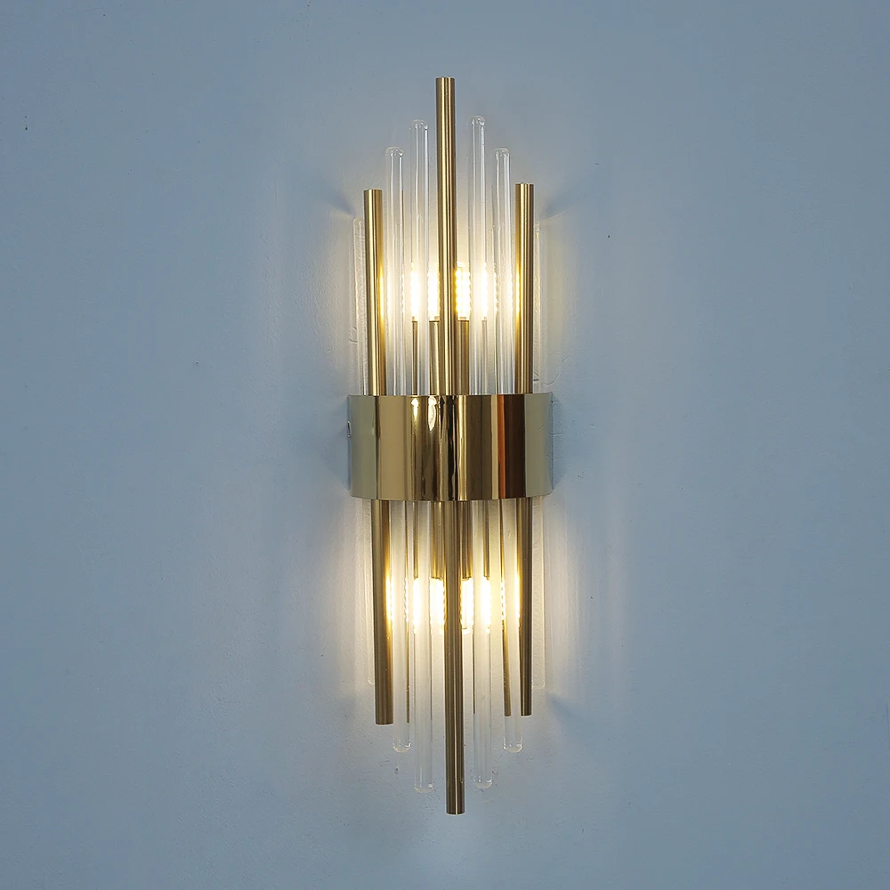 Light Luxury Wall Light Luxury Crystal Wall Lamp Decor for Living Room Bedroom Bedside FixturesTV Background Sconce Lamps