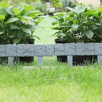 5-10pcs Garden Fence Imitation Stone Plant Support Stake Outdoor Edging Decorative Border DIY Lawn Yard Landscape Plant Fence 2