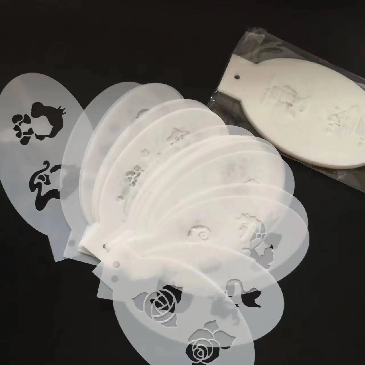 24PCS Stencils for Body Painting, Face Art DIY Makeup Stamp, Kids Use