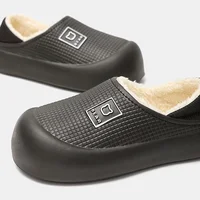 Waterproof Cotton Slippers for Women Men Winter Outdoor Indoor Non slip Home Plush Shoes Thick Bottom Cute Bear Shoes Couple - Image 5