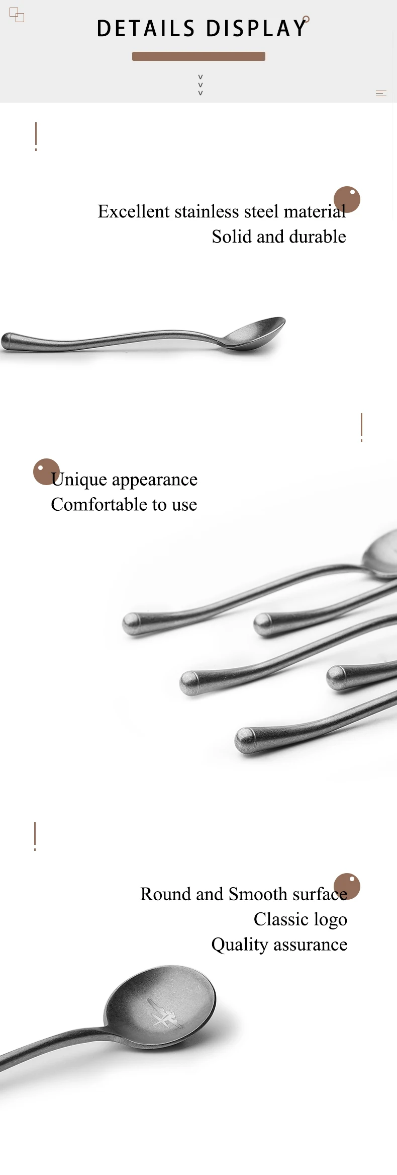 3Pcs Stainless Steel Coffee Spoon Set Multi-purpose Stirring Spoon Coffee Bar Tool Chic Kichen Cafe Accessories Espresso Spoon