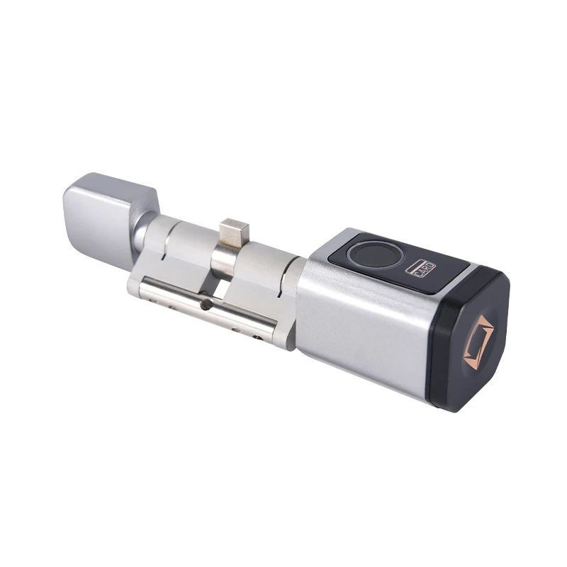 Tuya SmartLife APP Smart Fingerprint RFID Card EU Cylinder Lock Indoor Wooden Metal Door