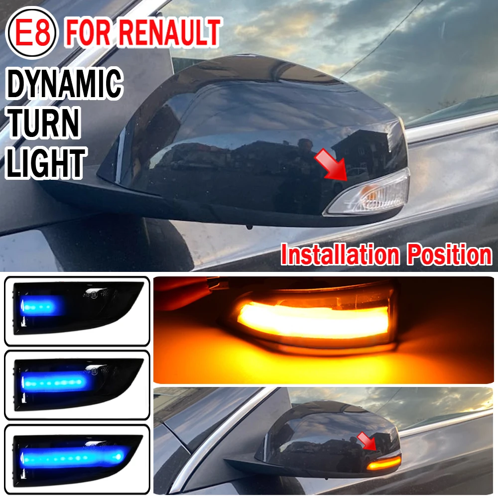 Lot De 2 Clignotants LED Dynamiques Ambre – Compatible Renault Mégane 3 RS, Laguna III, Scénic III – Plug & Play