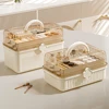 3 Layers Makeup Storage Organizer Large Capacity Skincare Organiser Storage Box For Lipstick Eyeshadow Cosmetic Organizer 6