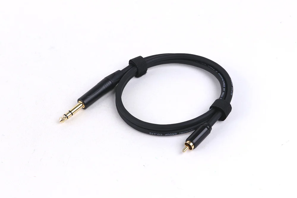 6,35 mm auf RCA-Kabel, 6,35 mm Stecker TRS-Buchse auf RCA-Stecker Stereo-Audio-Adapterkabel, kompatibel mit Verstärker, Mischpult, Lautsprecher – Detail 3