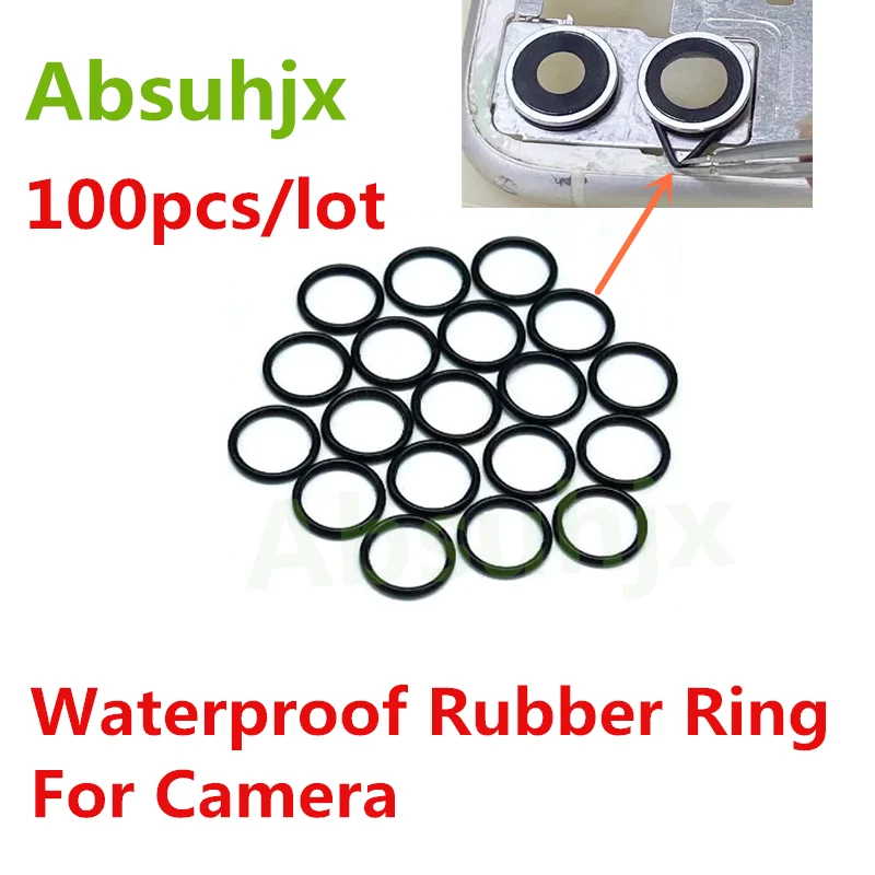 100pcs Phone Hole Rubber Ring Rear Back Glass Camera Waterproof For iPhone X XS XR 11 12 13 14 Pro MAX Repair Parts phone repair fixture iphone back glass tool