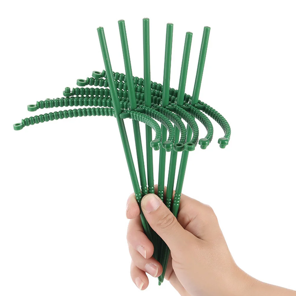

20/26cm Garden Tool Greenhouses Arrangement Flower Stand Plastic Semi-circular Plant Stand Green Plant Support Pile
