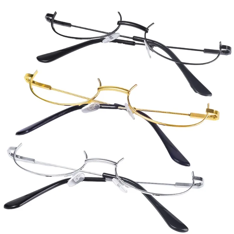 Vintage Chic Metal Half-Frame Eyewear for Cosplay & Party Décor