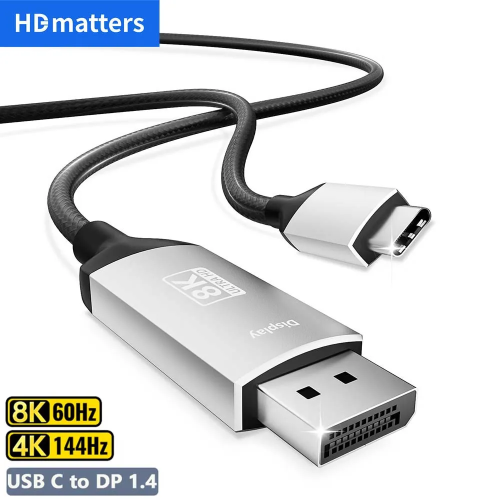 Premium Braided USB-C to DisplayPort Cable - Ultra High-Definition AV Connection