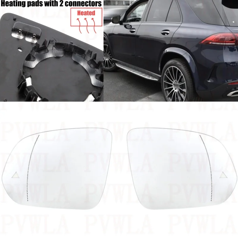 

Pair Heated Blind Spot Blind Line Mirror Glass 1678102801 1678102901 For Benz W167 GLE350 GLE450 GLE580 2019 2020 2021 2022
