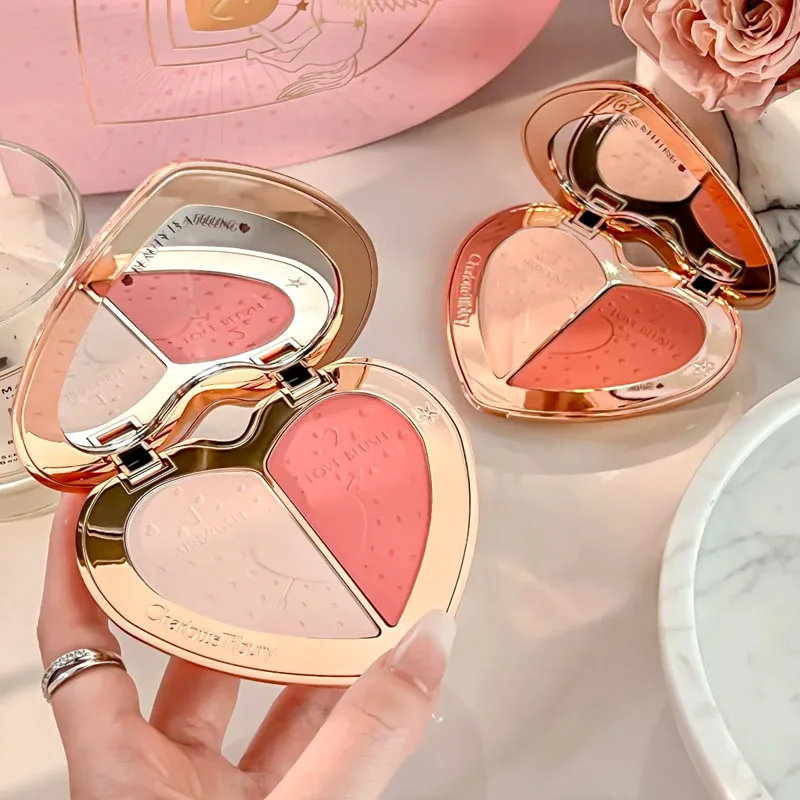 Charlotte Pink Diamond Lipstick & Heart-Shaped Blusher Duo Set