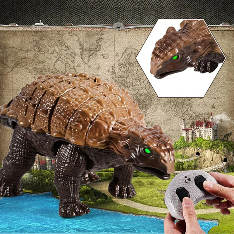 RC Dinosaur Simulation Remote Control Ankylosaurus Creative Novelty Puzzle Model Toys for Boys Halloween Christmas Kids Gifts remote control dinosaur toys
