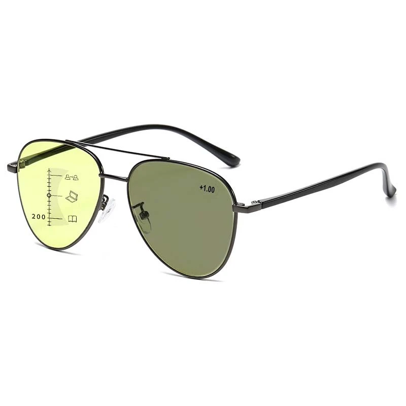 Night Vision Anti Blue Light Color Changing Presbyopia Glasses Near Far Use Reading Eyewear Toad Shaped Photochromic Glasses 4