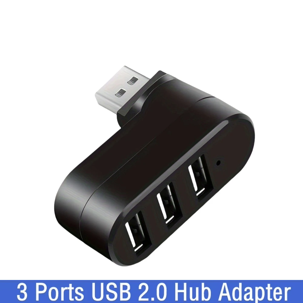 3포트 USB 3.0 허브 어댑터 고속 데이터 전송 분배기 180 °   회전 가능..