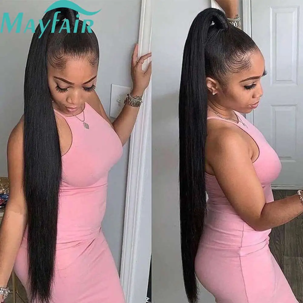 Mayfair Brazilian Hair Bundles Straight Human Hair Weave Bundles Remy Hair Extension Natural Black 8-32 Inches 1/3/4Pcs 12A 6