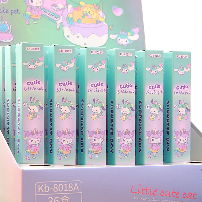 

36 шт./коробка, гелевая ручка Sanrio Kuromi, 0,5 мм