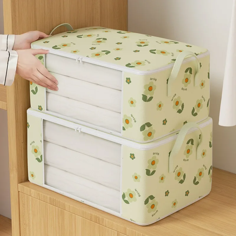 Large Capacity Clothing Organization Storage Bags Non-Woven Fabric Wardrobe Blanket Bedding Moisture-Proof Dustproof Container 3