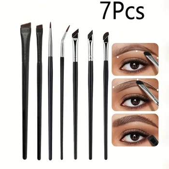 7pcs Precision Eye Makeup Brush Set, Eye Makeup Brush Blade Eyeshadow  Eyeliner Brush Slanted Eyebrow Makeup Brush 1