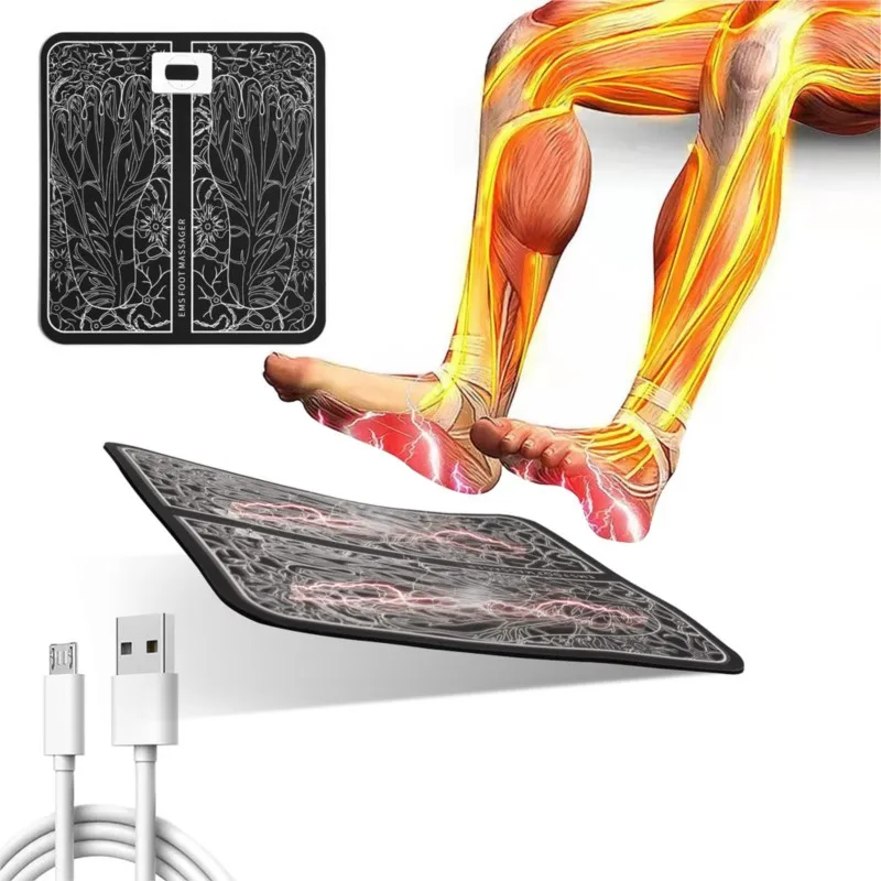 Ems Massage Pad Pulse Sole Macchina Per La Terapia Del Piede Micro Corrente Intelligent Meridian Physical Therapy Foot Pad Massaggio Portatile