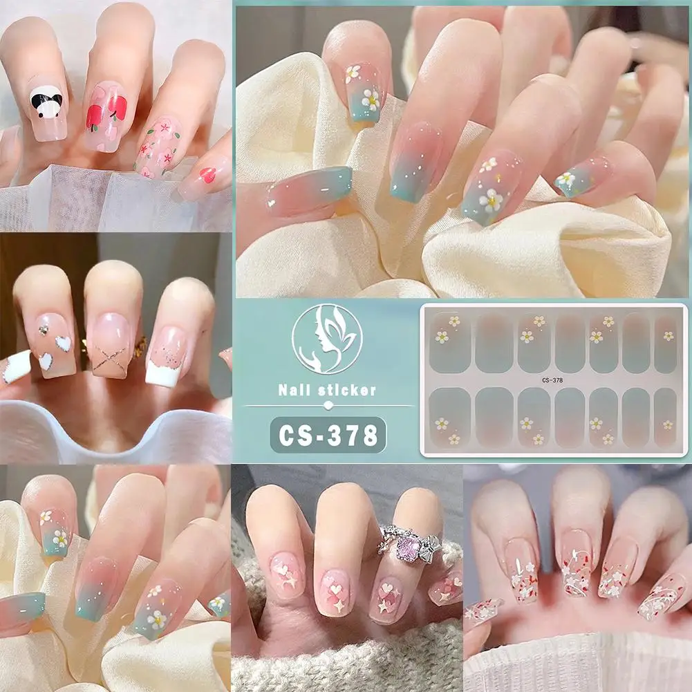 Nail Sticker Panda No-bake Gel Nail Oil Film Attached Chinese Style Film Waterproof Sticker H5U6