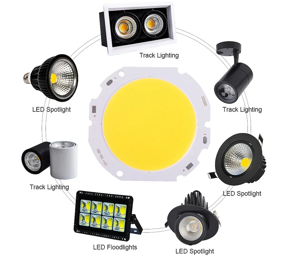 Description Picture 4 of itemHigh Power Ultra Bright LED COB Chip Light Source DC30V150V 50W Warm White for DIY LED Flood Light Bulbs Down Light Bulb Lamp