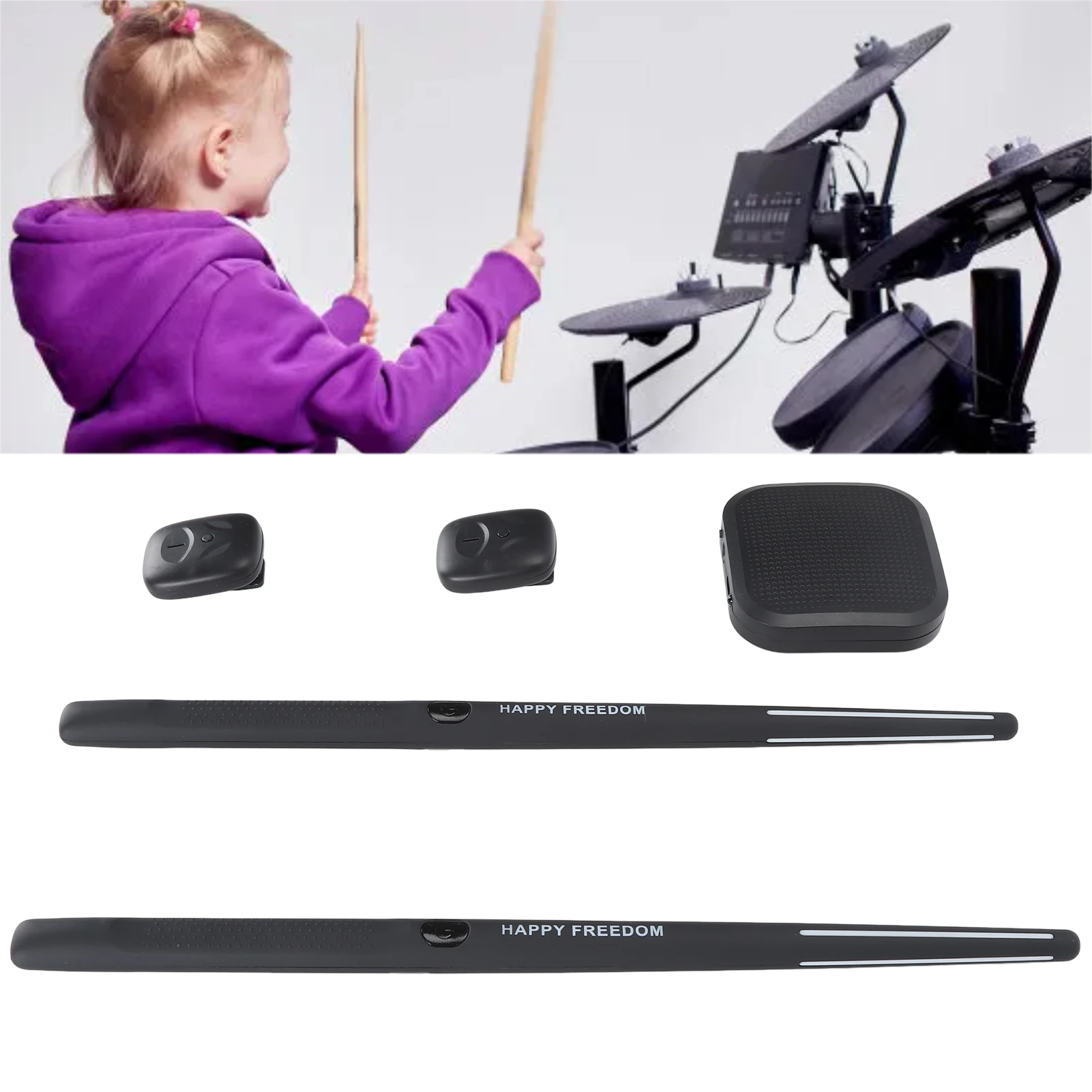 Air Drum Set VR Drum Kit Virtual Kit Portable Virtual Reality Set Electronic for Beginners Children Adults portable drum pad virtual drum kit