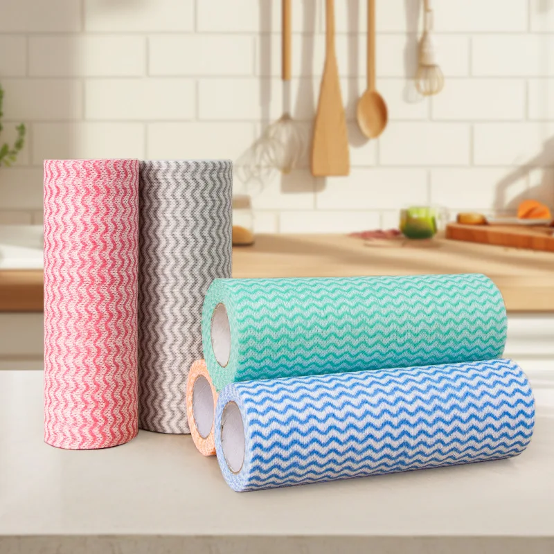 Disposable Thickened Kitchen Rags 40 Sheets Per Roll Reusable Multi ...