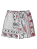 Men's Lightning Graphic Print Drawstring Casual Summer Beach Shorts Hawaii Surfing Short Pants Swim Trunks Y2k Leisure Shorts 1