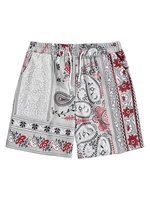 Men's Lightning Graphic Print Drawstring Casual Summer Beach Shorts Hawaii Surfing Short Pants Swim Trunks Y2k Leisure Shorts 1