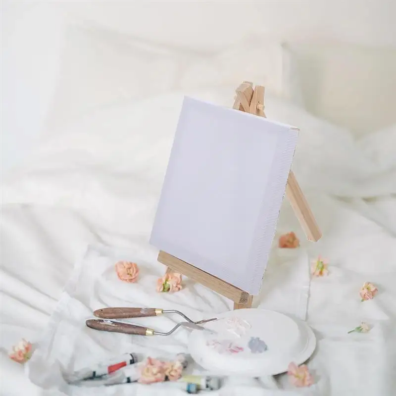15 Sets Canvas Mini Frame Stand 10X10cm Watercolor Easel Display Cloth Painting Small Easels sketch easel,wooden easel,wood table easel