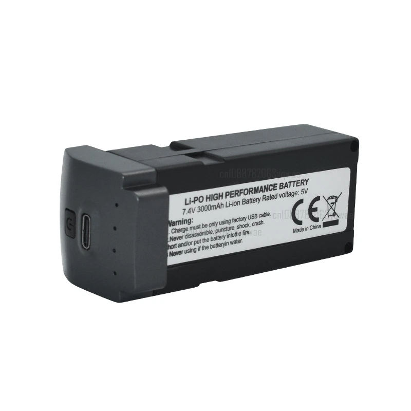 Trois batteries L600 PRO 7.4V 3000mAh alignées pour drone L600PRO
